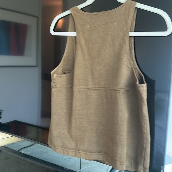 Raquel Allegra Button Sleeveless top in army green size 0/ small - Picture 5 of 8